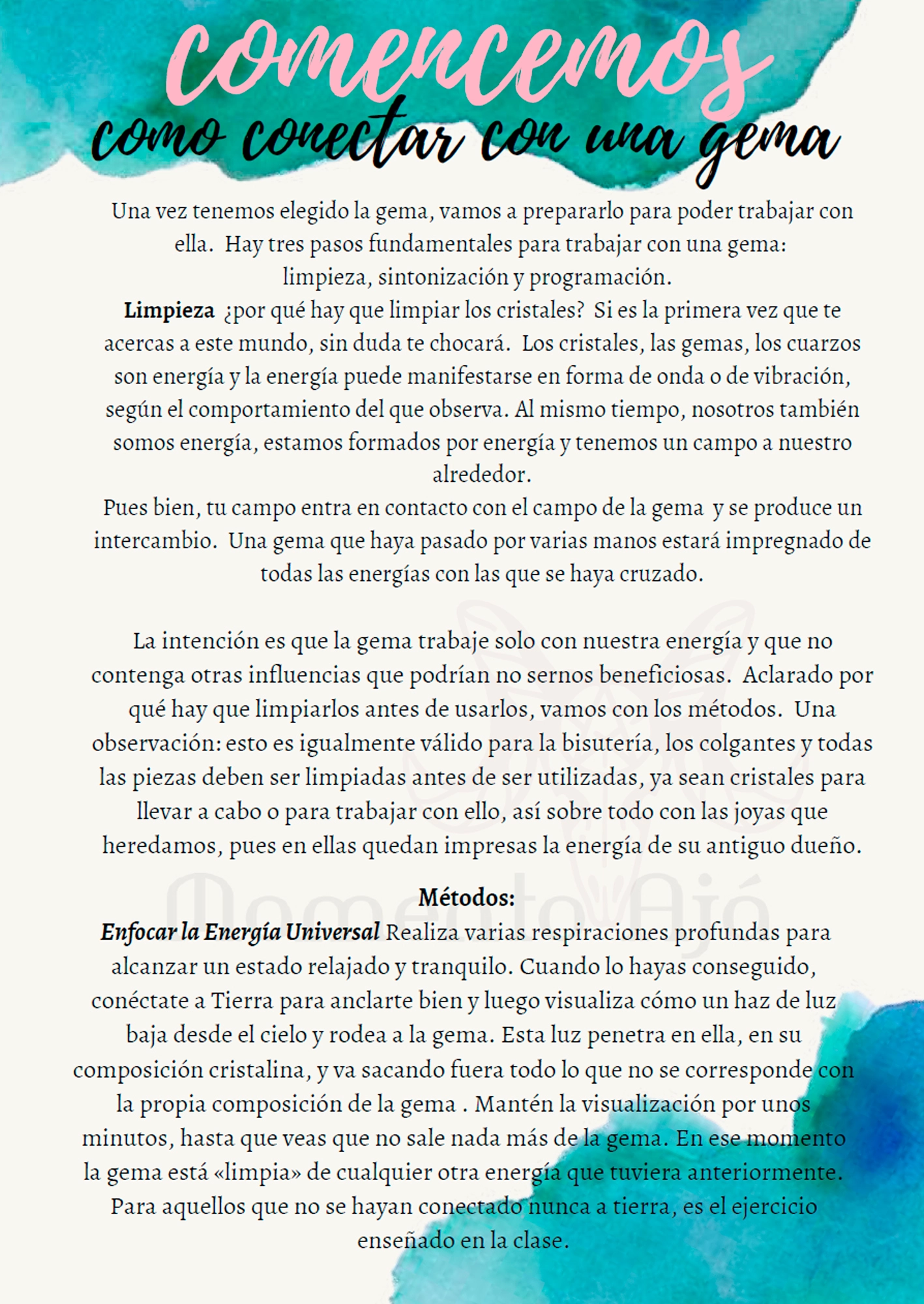 Sanando Chakras con Gemas comencemos Momento Ajá